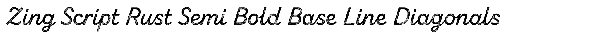 Zing Script Rust Semi Bold Base Line Diagonals image